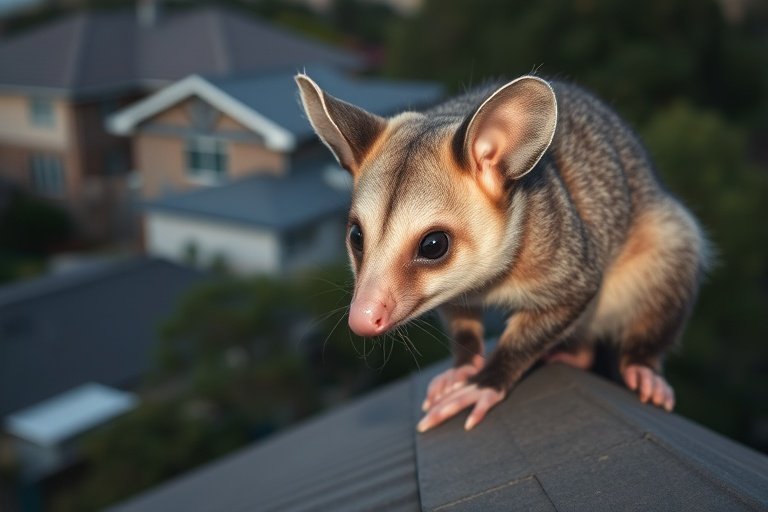 Possum in Kingsville residential area