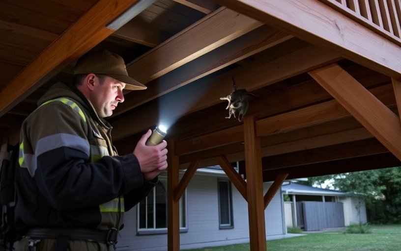 Under Deck Possum Removal in Kingsville